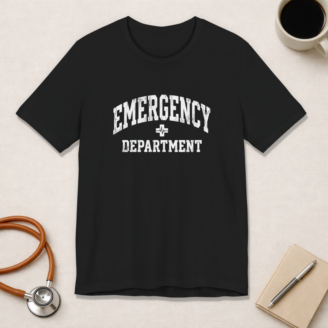 Emergency Department | Varsity Arc Nurse T-Shirt