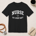 Nurse Est. Every Shift | Vintage Varsity Nurse T-Shirt