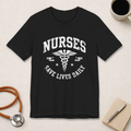 NURSES Save Lives Daily | Vintage Varsity Nurse T-Shirt