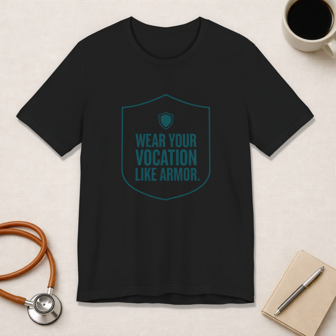 Wear Your Vocation Like Armor | Empowering Nurse T-Shirt