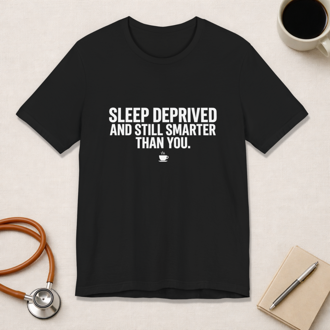 Sleep Deprived and Still Smarter Than You | Nurse T-Shirt