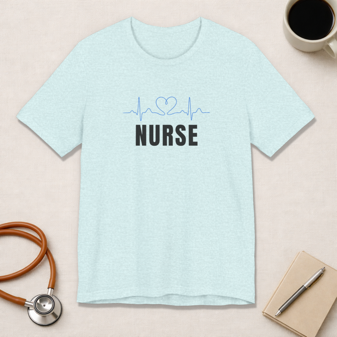 Nurse Heartbeat EKG Tee
