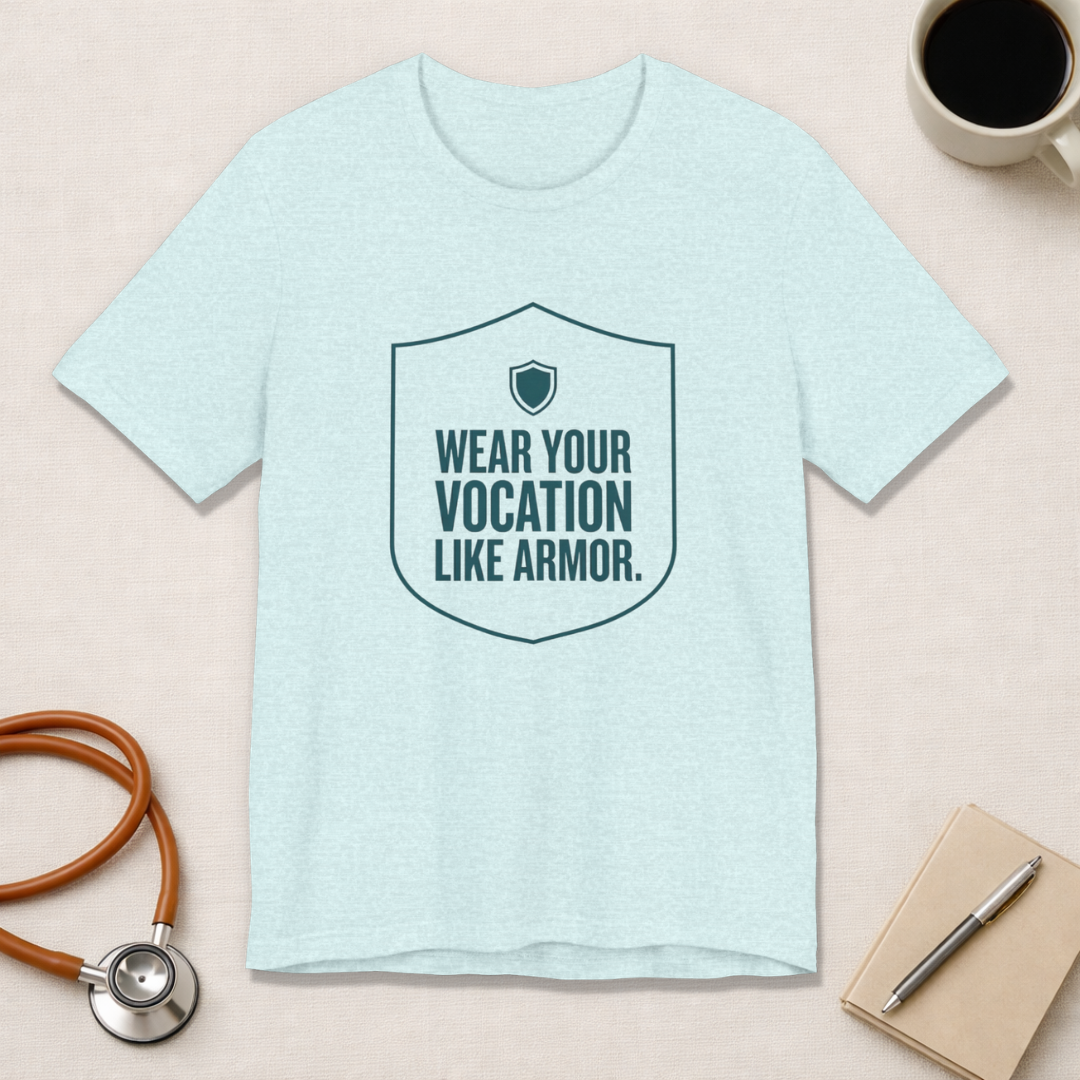 Wear Your Vocation Like Armor | Empowering Nurse T-Shirt