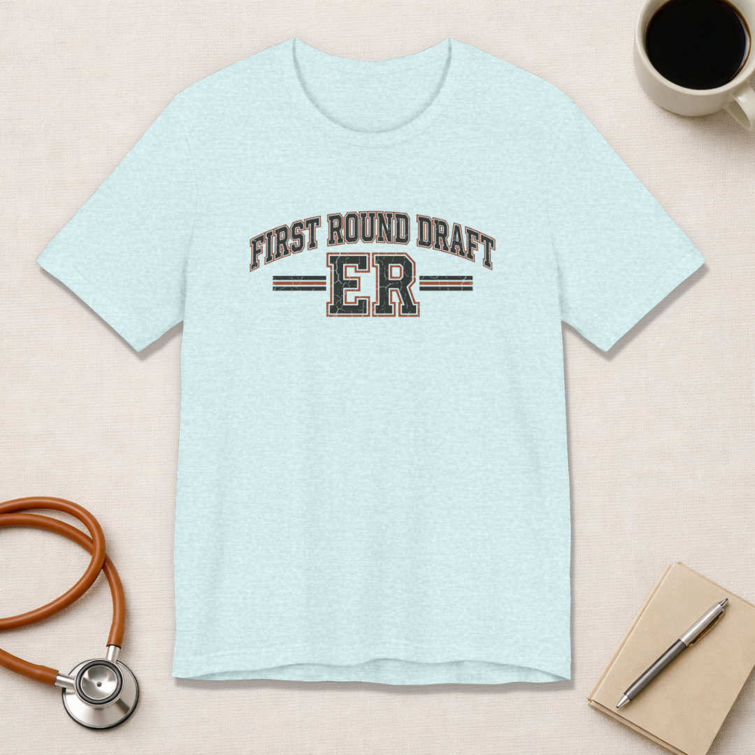 First Round Draft: ER | Varsity Nurse T-Shirt