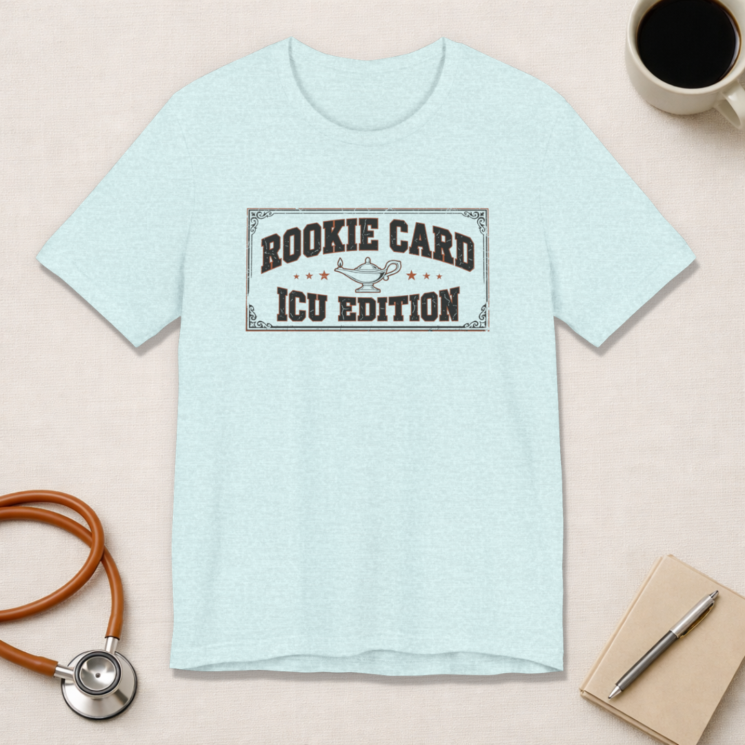 Rookie Card: ICU Edition | Varsity Nurse T-Shirt
