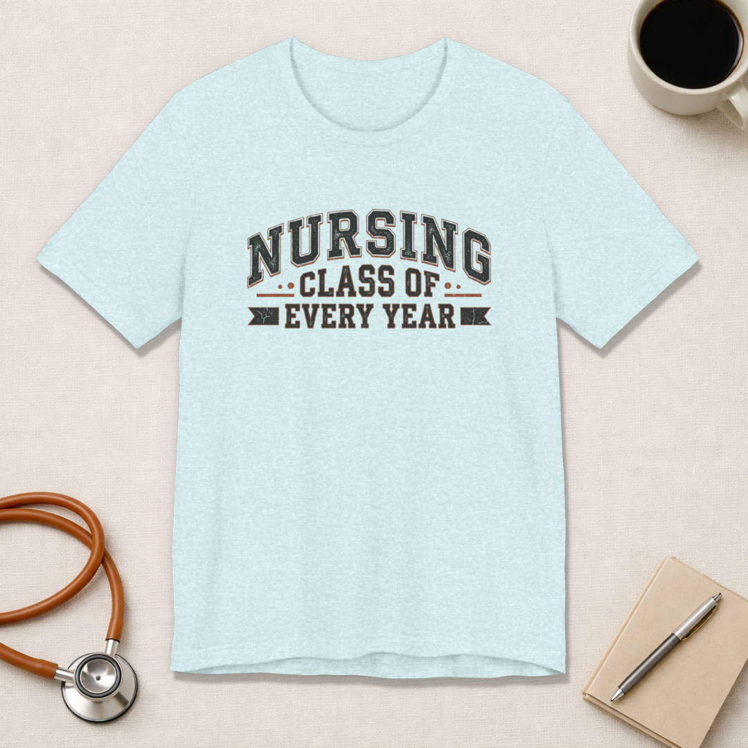 Nursing Class of Every Year | Vintage Varsity Nurse T-Shirt