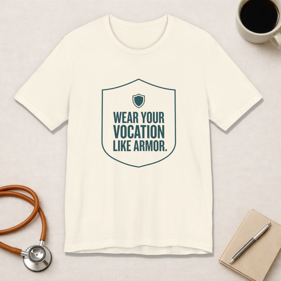 Wear Your Vocation Like Armor | Empowering Nurse T-Shirt