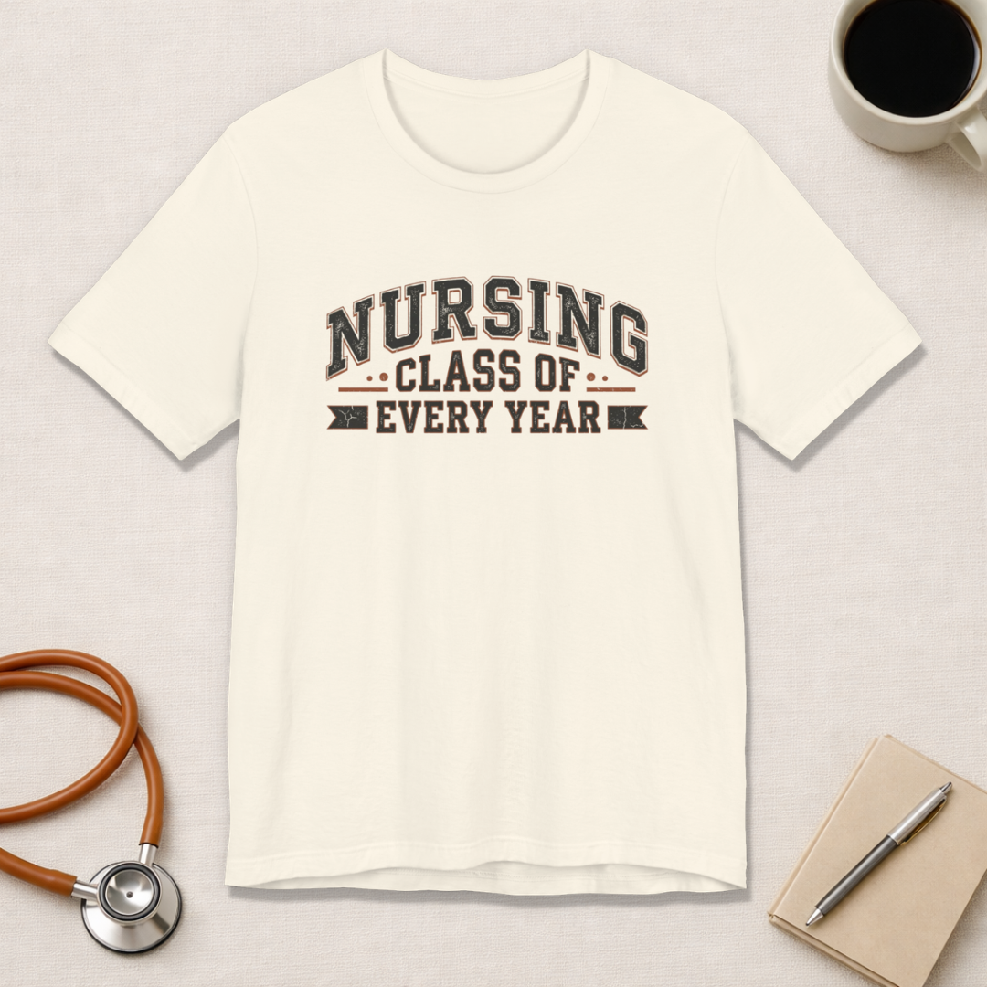 Nursing Class of Every Year | Vintage Varsity Nurse T-Shirt