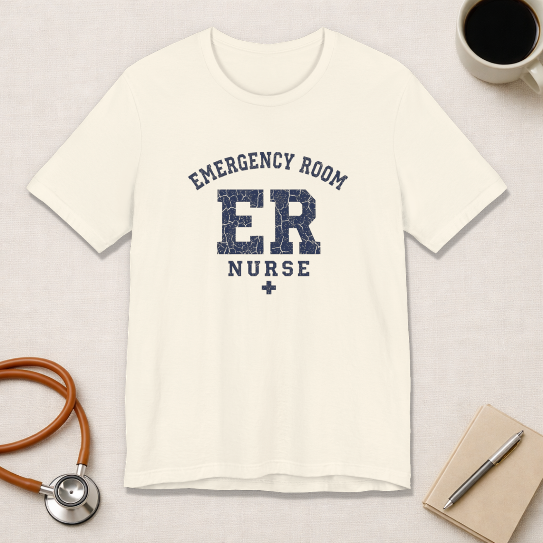 ER Emergency Room Nurse | Varsity Arc T-Shirt