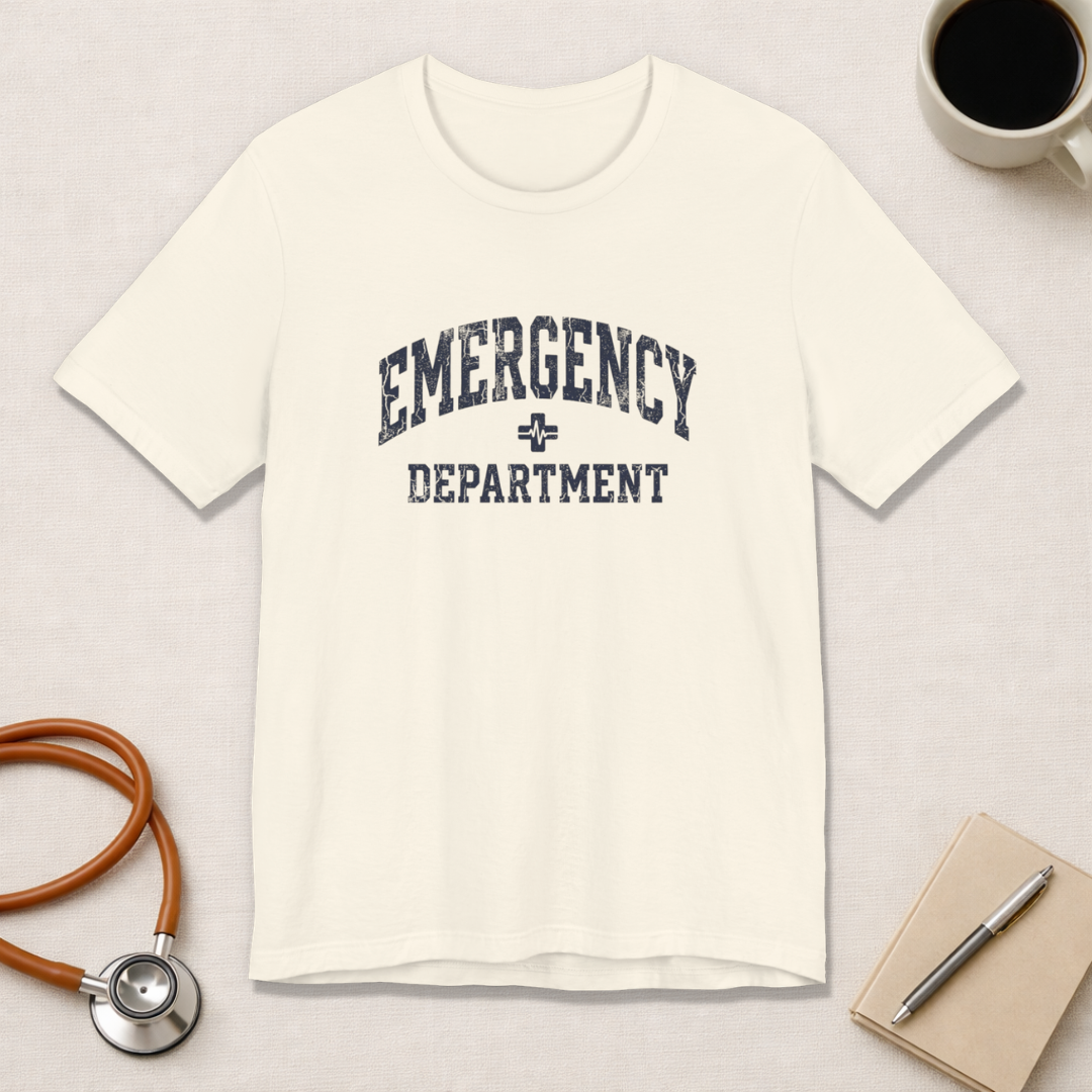 Emergency Department | Varsity Arc Nurse T-Shirt