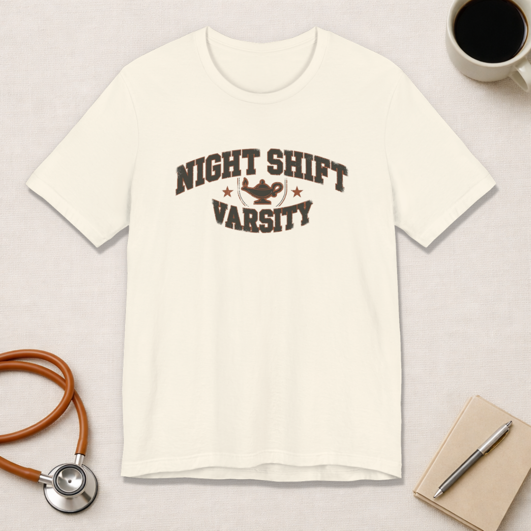 Night Shift Varsity | Vintage Varsity Nurse T-Shirt