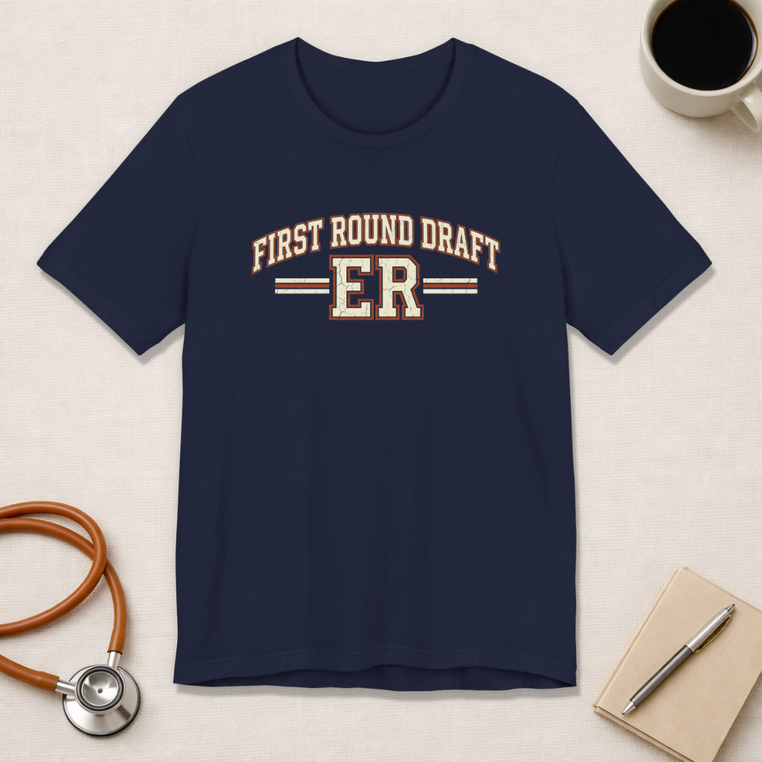 First Round Draft: ER | Varsity Nurse T-Shirt