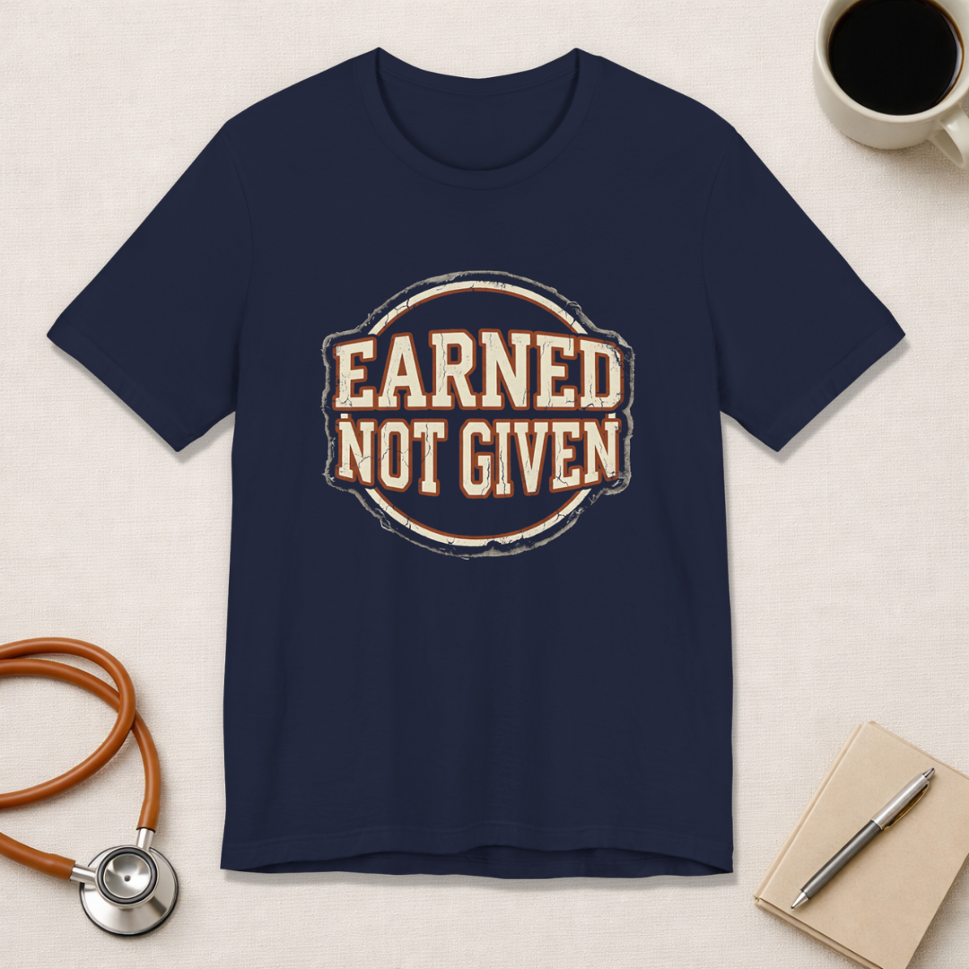 Earned Not Given | Varsity Nurse T-Shirt