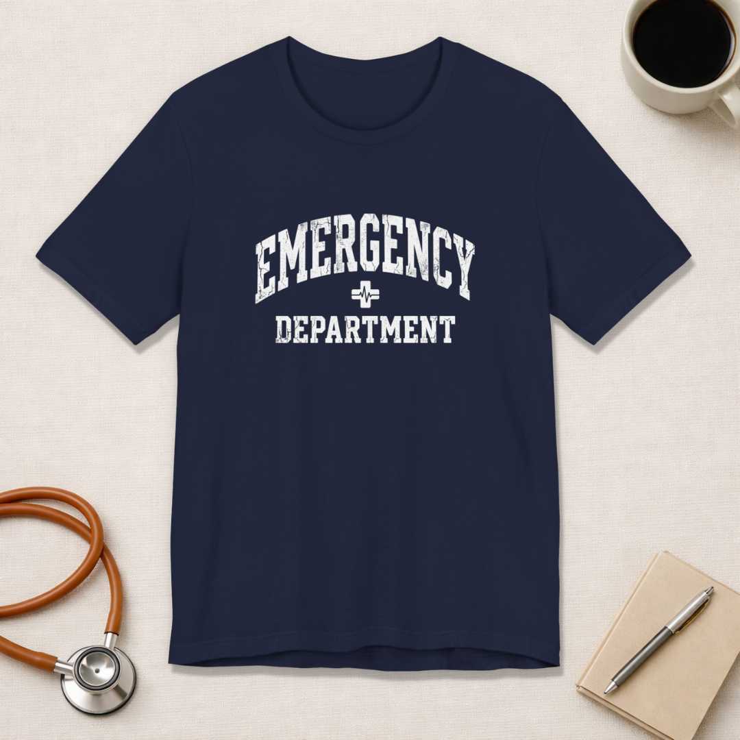 Emergency Department | Varsity Arc Nurse T-Shirt