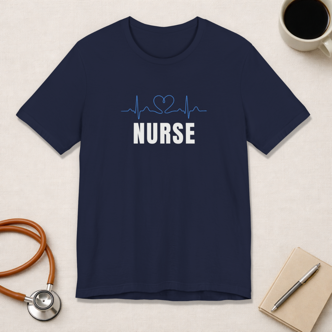 Nurse Heartbeat EKG Tee