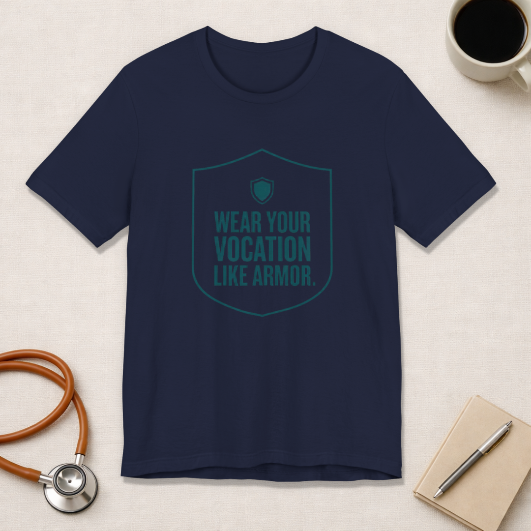 Wear Your Vocation Like Armor | Empowering Nurse T-Shirt