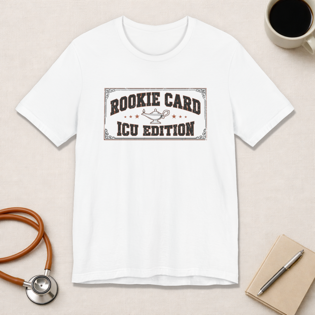 Rookie Card: ICU Edition | Varsity Nurse T-Shirt