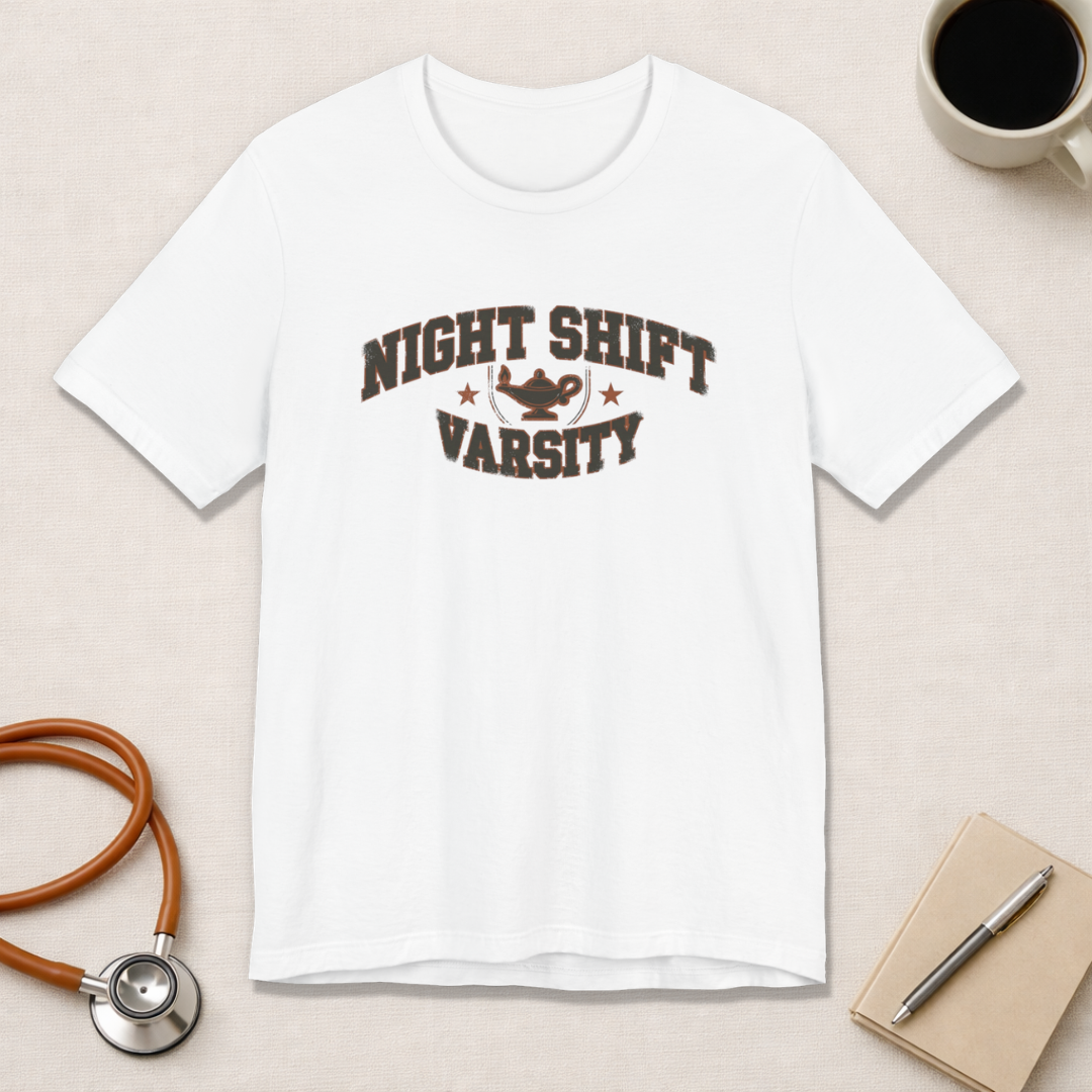 Night Shift Varsity | Vintage Varsity Nurse T-Shirt
