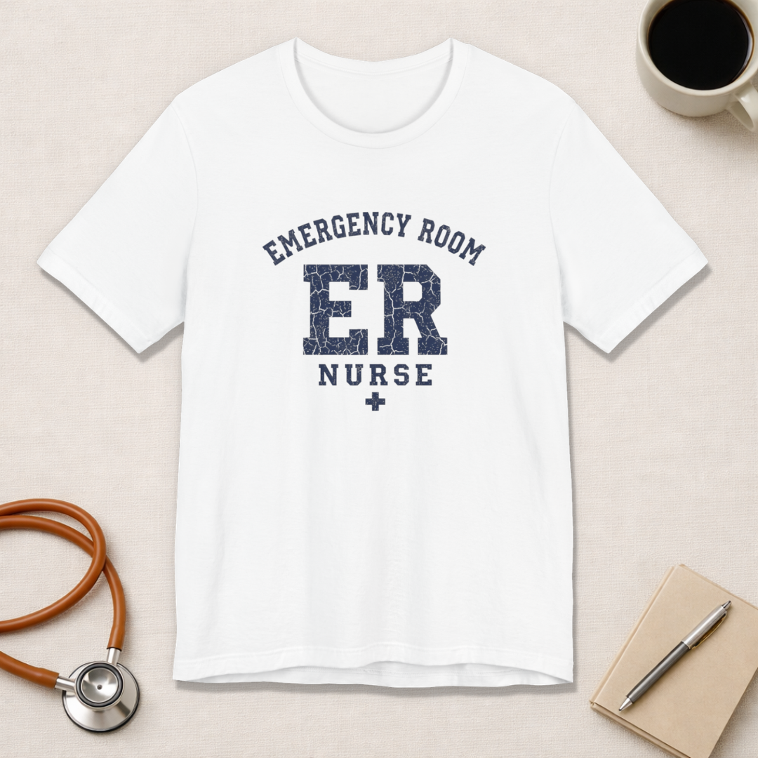 ER Emergency Room Nurse | Varsity Arc T-Shirt