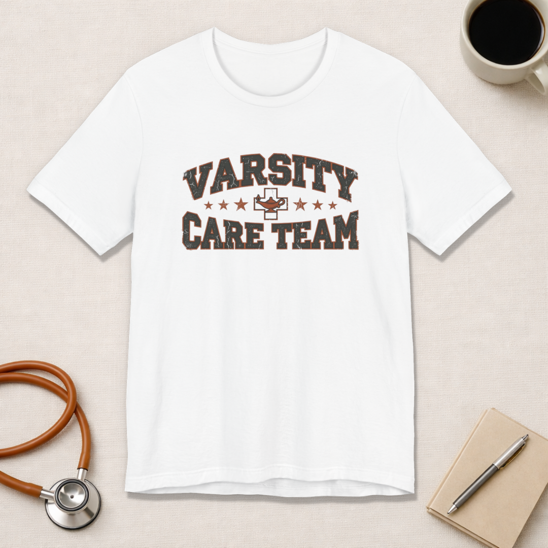 Varsity Care Team | Vintage Varsity Nurse T-Shirt