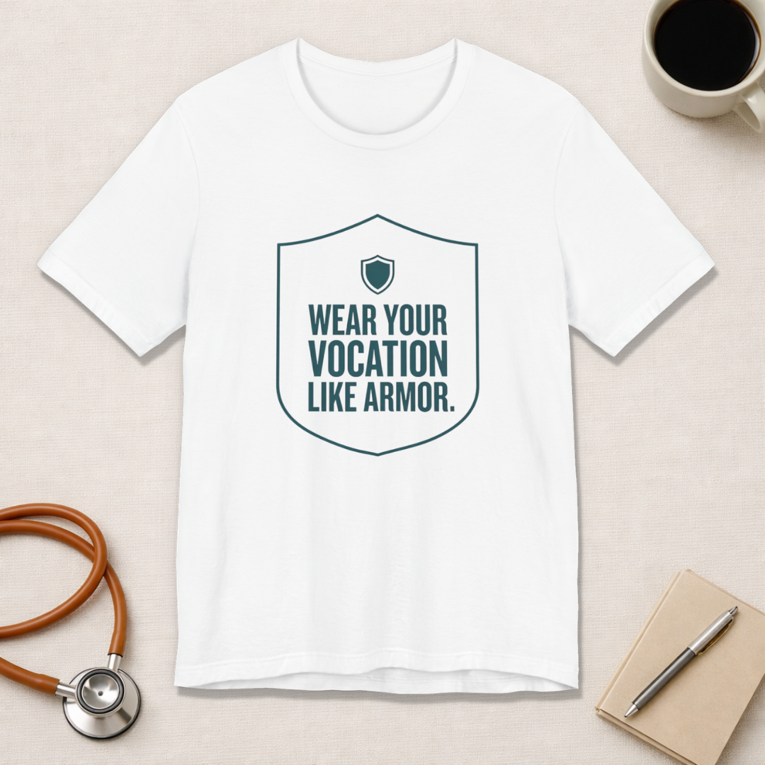 Wear Your Vocation Like Armor | Empowering Nurse T-Shirt